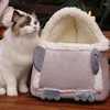 Cat Carriers Portable Pet Bag Carrier Winter Fleece Warme, gezellige hondenrugzak Outdoor Travel Puppy Hanging Chest Bags Accessoires