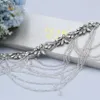 Wedding Sashes TOPQUEEN S08 White Dress Sash Belt Bridal Silver Beads Rhinestone Luxury Female Jewelry Diamonte274c