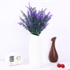 Flores decorativas 7 garfos/cachos de trigo artificial, lavanda, para jardim, casamento, decoração de casa, vasos, vaso, plástico, falso, buquê