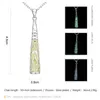 Pendant Necklaces Exquisite Glowing Silver Plated Hollow Baseball Bat Necklace Women Luminous Stone Glow In The Dark Statement