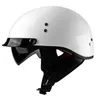 Motorcykelhjälmar Vintage Scooter Half Helm With Inner Lens Casco Moto Retro Riding Cracete Para Dot