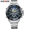 Weide New Fashion Men Sport Watch Top Luksusowa marka Pełna stalowa pasek Analog Analog cyfrowe zegary przyczynowe Man Relogio Masculino331y