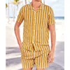 Trainingspakken voor heren Zomer Heren Hawaï-sets Luipaardprint Shirt met korte mouwen Beach Button Shorts Holiday Men's Two Piece Suit Cardigan Hoge kwaliteit 230720