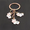 Cute Animal Keychain for Women Enamel Cow Key Chain Bag Pendant Holder Gift Fashion Jewelry Accessory
