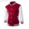 Hommes Vestes Hoodies Hommes Baseball Veste Hommes Design De Mode Vin Rouge Hommes Slim Fit Collège Varsity Veste Hommes Harajuku Garçon Sweat L230721