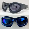 Blaue Sonnenbrille, Volcanite-Sonnenbrille, Damen-Designer-Sonnenbrille, OER1075, Acetatfaser-Rahmen, blaue Linse, geprägtes Logo, Herren-Party-Reise-Bounce-Brille