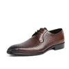 Luxe italien hommes Oxfords chaussures habillées en cuir véritable marque à la main 2023 nouveau noir élégant mariage décontracté Social chaussures homme