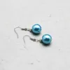 Boucles d'oreilles pendantes 10mm classique bleu coquille perle perles à facettes Earbob Eardrop cadeaux pour femmes filles dames bijoux faisant la conception