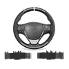 Non-slip Durable Black Suede PU Carbon Fiber Car Steering Wheel Cover Warp for Toyota RAV4 Corolla Auris Isis320d