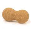 Wholesale High Quality 60*120mm Natural Cork Massage Ball Yoga Exercise Peanut Body Massager Ball Physiotherapy Chakra Durable Natural Cork Balls