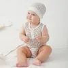 Rompers Bamboo Fiber Baby sthippered Romper Printed Boy Girl Clothes Born Bodysuite Onesie Clothing 230720