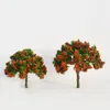 装飾的な花10pcs建築砂地小さな木ミニチュアワイヤーフラワーモデルランドスケープガーデンシーン
