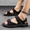 Ocean Shoes and Beach Casual Summer Sandals Slippers Wear Genuine Leather Men's Flips 230720 94598 Sals