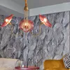 Lustres lustre pour chambre salon salle à manger cuisine étude plafonnier moderne Style nordique or Art verre lumières
