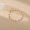 Bracelets de Cheville Cuivre Plaqué Or 18K Europe Et Les États-Unis Vent Froid Simple Unique Personnalité Cent Match Cheville Femmes