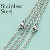 50 Pcs x Stainless Steel Necklace Chain NeoVogue 16 18 20 22 24 30 Inch Oval Link Cable Necklace Bulk Whole for Women & Men Y2804