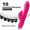 Vibrators G-spot vibrator met 10 snelheden Krachtige dildo rabbitvibrator geschikt voor vrouwelijke clitorisstimulatiemassage Seksspeeltje voor volwassenen Opladen via USB 230720