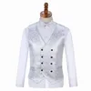 Men's Suits Gwenhwyfar Wedding Men 2023 Designs Gentleman Lapel Slim Fit Black Silver Flower Party Groom Tuxedo For 3 Pieces