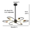 Światła sufitowe 6 głowic Nowoczesne nordyckie lampy LED czarny złoty żyrandol prosta kreatywna luksusowe lampy e27 lampy oświetleniowe