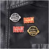 Pins Brooches Dont Panic Enamel Pins Custom Golden Sier Planet Brooch Lapel Badge Bag Cartoon Simple Fashion Jewelry Friends Gifts Dhdkp