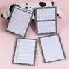 Korean Milk Cow Print Memo Pad Cute To Do List Writing Paper Message Notes Decorative Notepad Stationery Supplies