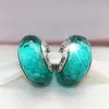 5pcs S925 Серебряный серебряный винт свободный грандиозный бокат Murano Glass Charm подходит для европейских ювелирных украшений Pandora Bracelets-Faceted072574