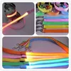 120cm Led Dog Collars Leashes Rope With Light Luminous Lead Leash For Safety Flashing Glowing Collar Harness Accessories