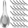 Dinnerware Sets 50pcs Stainless Steel Soup Spoons Ladles Large Asian Table Dinner Appetizer Scoop For Gravy Cake