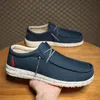 Geklede Schoenen Plus Maat 40-48 Heren Casual Schoenen Platte Outdoor Heren Sneakers Lichtgewicht Bootschoenen Rijden Loafers Ademende Mannen Canvas Schoenen 230720