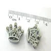 Whole 10mm 100pcs lot Rhinestones crown Slide Charm DIY Accessories fit for 10MM leather wristband bracelet194j