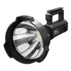 Super Bright 30000lm LED -laddningsbar XHP70 2 Big Head Searchlight Handhållen ficklampa Arbetsljus Spotlight Flödande 40W Torch LA210J