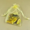 Navire 200 pcs Or 7 9 cm 9 12 cm 10 14 cm Organza Bijoux Sac De Noce Bonbons Cadeau Bags231d