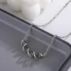 Chains VENTFILLE 925 Sterling Silver DNA ed Spiral Necklace For Women Personality Trendy Party Gifts Jewelry 2021 Drop277Q