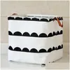 Paniers De Rangement Salle De Bains Vêtements Sales Panier À Linge Pliant Seau Carré Coton Lin Étanche Maison Sac Drop Delivery Jardin Ho Dh12P