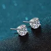 BOEYCJR 925 Classic Silver 0 5 1 1 5ct F color VVS Fine Jewelry Diamond Stud Orecchino con certificato per regalo donna 210609246w