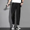 2020 casual heren losse herfst nieuwe negenpunts trend veelzijdig net rood Koreaans licht kleurenpak trendy pants282M