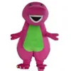 2018 High quality Barney Dinosaur Mascot Costumes Halloween Cartoon Adult Size Fancy Dress210U