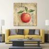 Arte abstrata contemporânea em tela La Pomme texturizada pintura a óleo feita à mão para decoração de parede