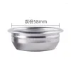 Bowls 51mm/54mm/58mm Stainless Steel Coffee Bowl Filter Basket For Espresso Machine Accessories Double Portion Powder Coffeeware