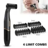 Clippers Trimmers 4 i 1 smärtfri hårtrimmer för män damkvinnor intima områden kropp kön hårborttagning näsa öron hårklipp rasor Clipper Shaver USB X0728