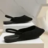 Zapatos de vestir 2022 Sandalias de tela tejida transpirable Mujer Slingback Correa trasera Zapatos Damas Borgoña Pisos Zapatillas 3D Poliéster elástico Mocasín L230721