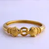 Bracciale Fansheng ad alto fascino quantistico Bracciale leopardato in oro giallo massiccio G F per gioielli da uomo donna regalo etiope africano275G