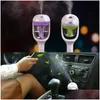 Essential Oils Diffusers 12V Car Steam Humidifier Air Purifier Aroma Diffuser Oil Cars Humidifiers Mti-Colors Drop Delivery Home Gar Dhirl