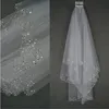 White Ivory Bridal Veil Two Layer Soft Tulle Wedding Accessories Wedding Veils With Crystal Velo de novia216w