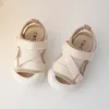 Sandaler Summer Baby Fashion Cross Webbing Soft Children Shoes Cool Boys Girls Beach Head Wrapped Toddler 230720
