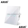 Other Home Appliances New Axus Eu Touch Switch Ac100-240V Led Backlight Panel Tempered Crystal Glass Wall Light Sensory Switches 1/2 Dhmke