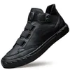 Sapatos sociais masculinos sapatos de couro tendência coreana mocassim confortável sapatos masculinos moda britânica tênis cano alto mocassins masculino 588 g 230720