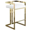 Elegant Modern Vintage Design gold Metal Velvet Furniture Armrest Chrome Finished High Bar Stool Chair for dining room199s