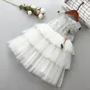 Abiti da ragazza 2-7 anni Abito di alta qualità 2023 Summer Cute Bow Flower Kid Abbigliamento per bambini Party Formal Princess