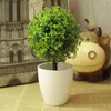 Decorative Flowers Small Boxwood Ball Faux Plants Realistic Design Low Maintenance Fake For Home Office Cafe Decor NIN668